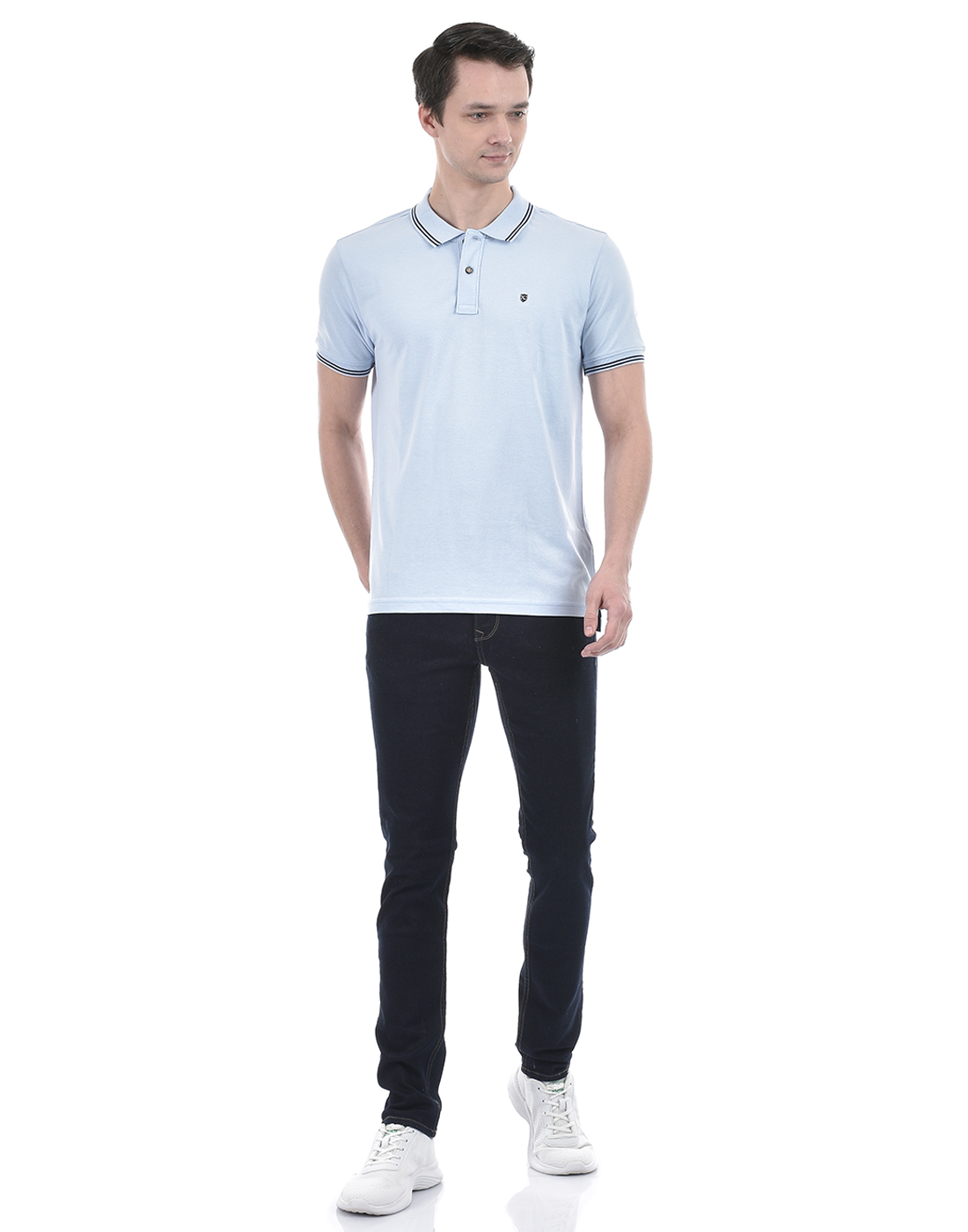 Numero Uno Men Solid Light Blue T-Shirt